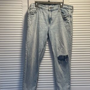Plus size tall boyfriend jeans